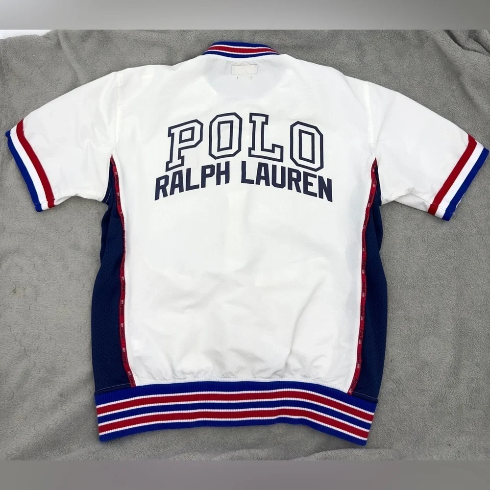 Polo Ralph Lauren Warm Up Shirt Mens Small Shield Jacket Classic Fit Preppy USA